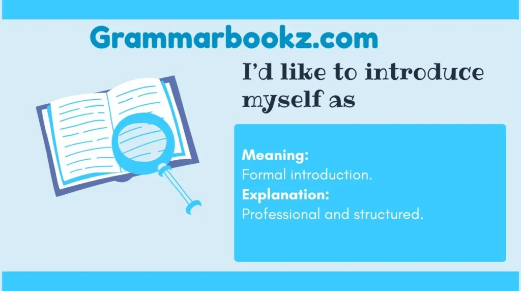 I’d like to introduce myself as