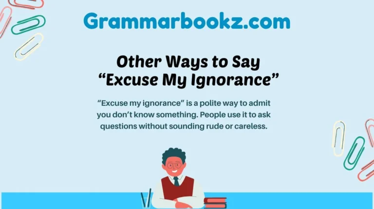 Other Ways to Say “Excuse My Ignorance”