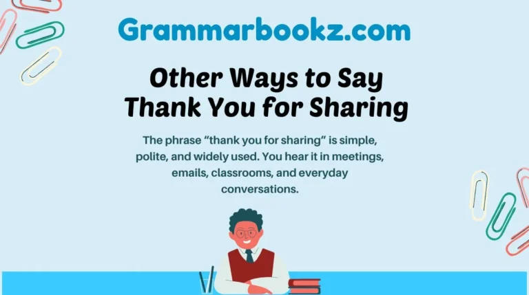 Other Ways to Say Thank You for Sharing
