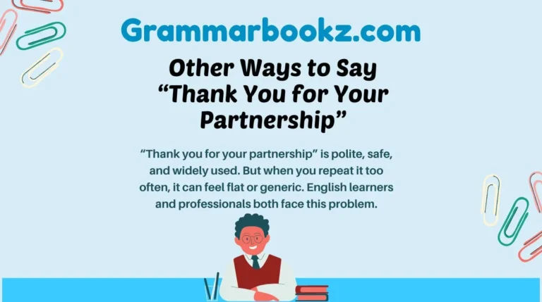 Other Ways to Say “Thank You for Your Partnership”