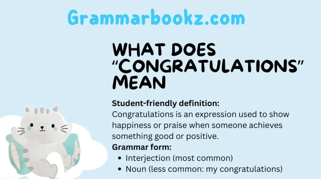 What Does âCongratulationsâ Mean