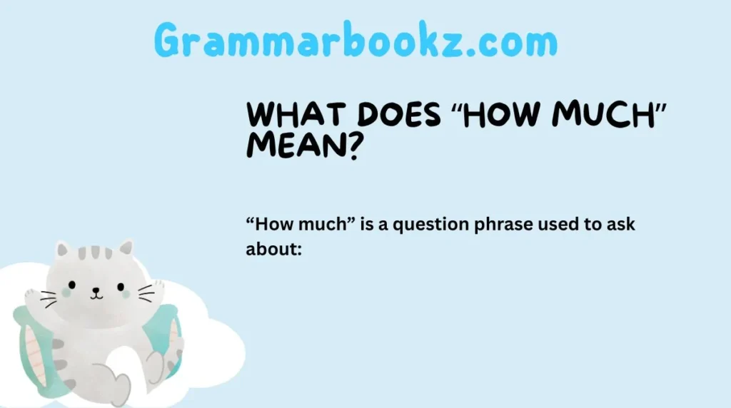 What Does “How Much” Mean?