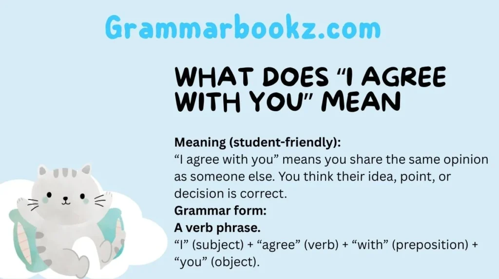 What Does “I Agree With You” Mean