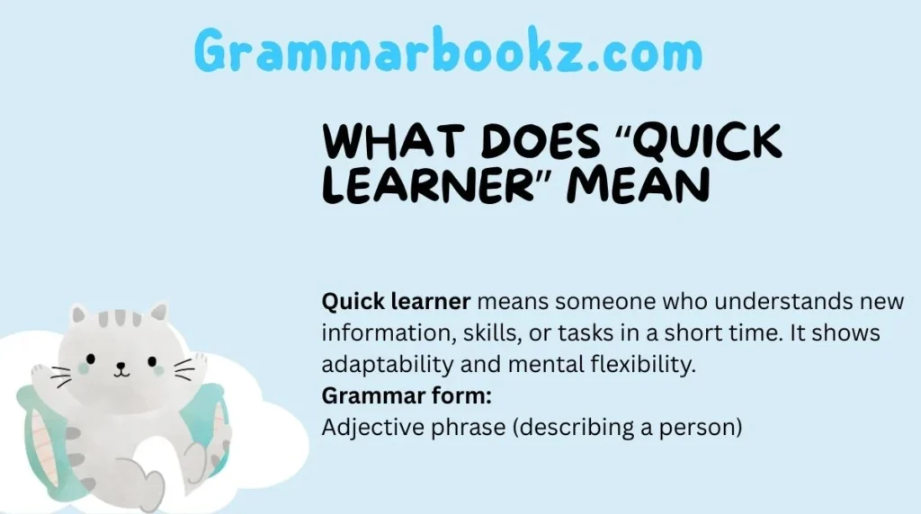 What Does “Quick Learner” Mean