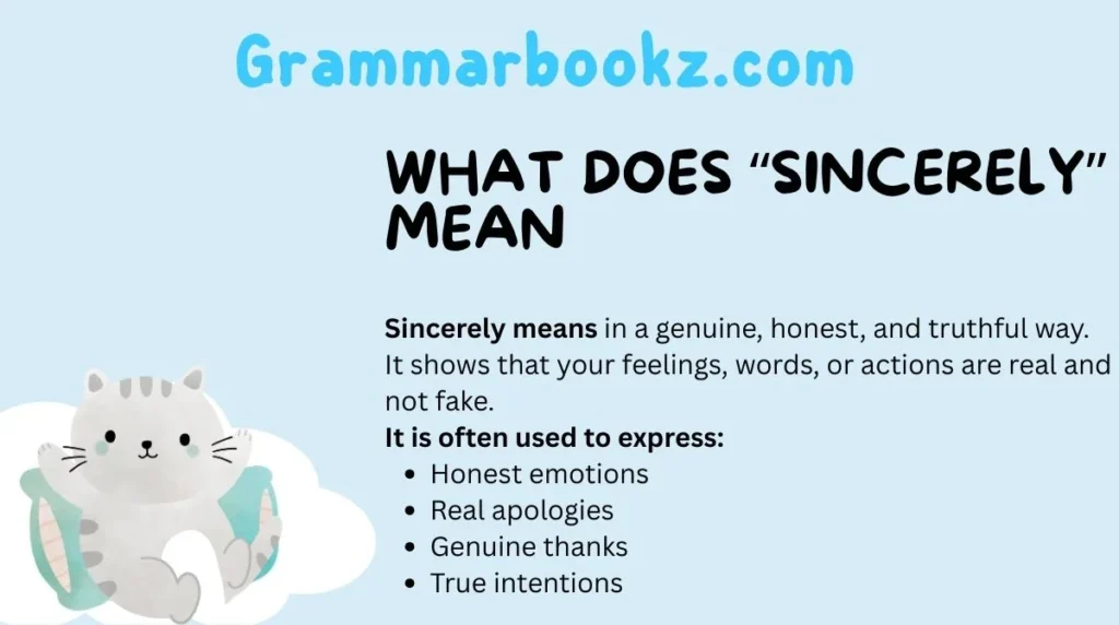 What Does “Sincerely” Mean