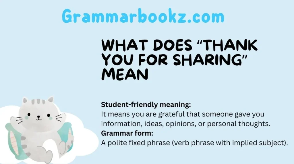 What Does “Thank You for Sharing” Mean